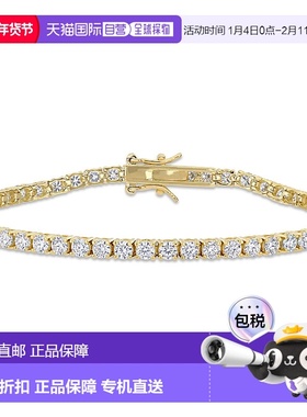 自营 mimi & max5 1/10 CT DEW 镀金纯银莫桑石网球手链 - 黄色