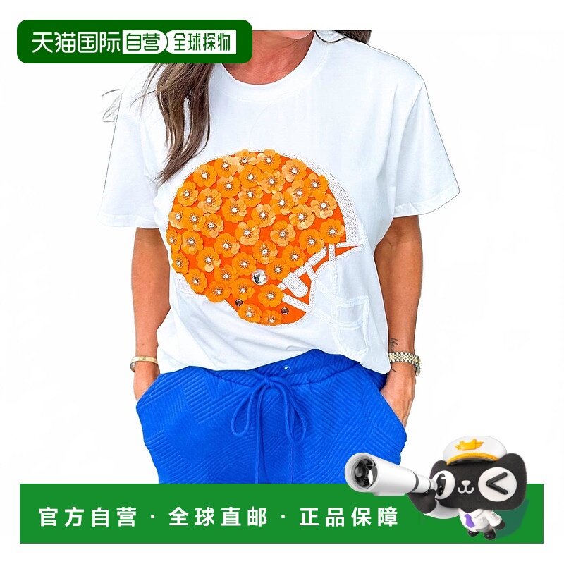 自营 queen of sparkles橙色头盔T恤 美国奥莱直发