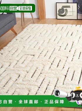 自营safaviehKenya Hand Made Area Rug, Ivory / Brown Contempo