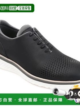 自营Vance Co. Demar Oxford Mens Black Faux Leather Perforted