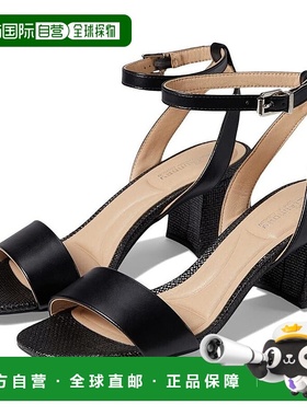 自营 CL By Laundry Beauties女式5.5码黑色脚踝带块高跟鞋ZPO318