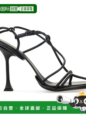 自营lanvinBLACK STRAPLIGHT SANDAL À TALONS 110MM HEELS - bla