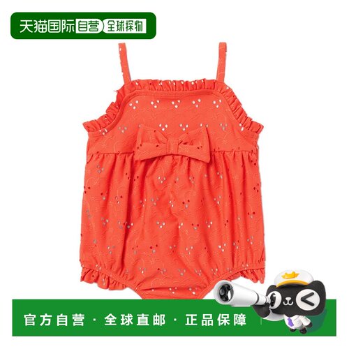 自营janie and jack珍妮和杰克再生小眼睛泳衣-红色 美国奥莱直发