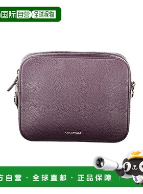 自营Coccinelle Leather女式手提包-紫色斜挎包 美国直发奥莱