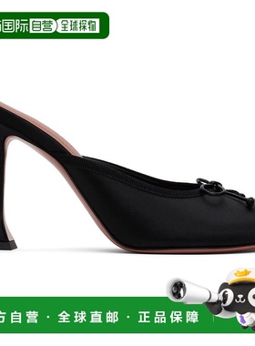 1h可退 香港直邮潮奢 Amina Muaddi 女士 黑色 Lila Slipper 95