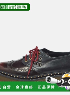 自营Burberry Ombre Black Brogue Leather Bissett Fringe Platf