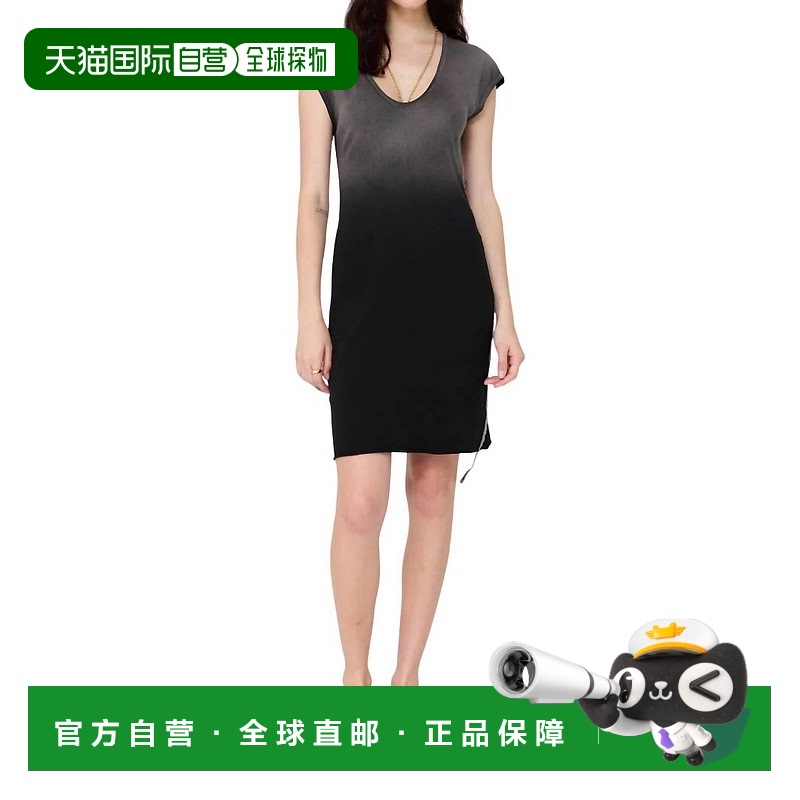 自营 raquel allegra褪色黑色世纪连衣裙 - 褪色黑色 美国奥莱直