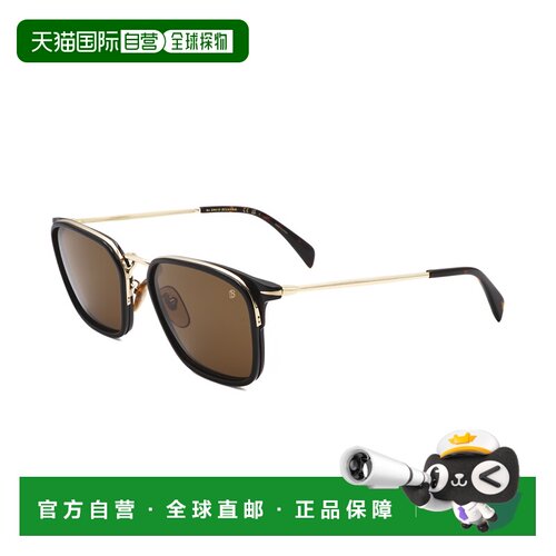 自营David Beckham男士56mm金色黑色太阳镜DB7065-F-S-RHL-56-金