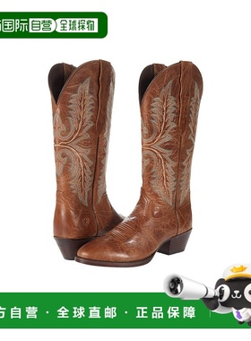 自营 Ariat Heritage 10034154女式深褐色弹力小牛皮靴GBNC1104-