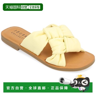 collection journee 女士 凉鞋 真皮舒适交叉 拖鞋 美国直邮