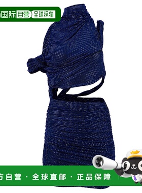 自营 laquan smith雕刻立领连衣裙 皇家蓝 - 蓝色 美国奥莱直发