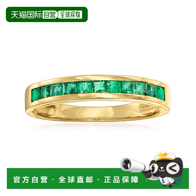 自营 14 克拉黄金 Ross-Simons 祖母绿戒指 绿色 美国奥莱直发