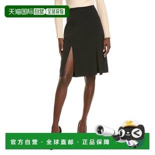 自营Kenneth Cole Luxe Twill Midi Skirt - black 美国奥莱直发