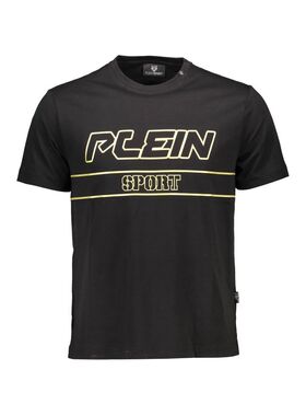 自营Plein Sport Cotton Men's Men's T-Shirt - black 美国奥莱