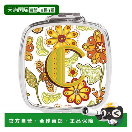 自营Carolines Treasures CJ2003-CSCM 字母 C 花卉芥末和绿正品