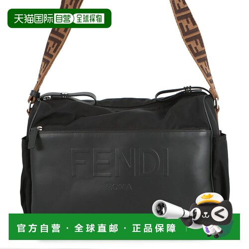 自营Fendi Nylon Leather Handbag Tote Bag (Pre-Owned) - black