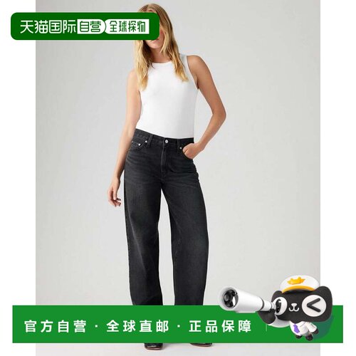 自营Levi's Baggy Dad牛仔裤女式黑色牛仔直筒拉链JAX1165-黑色