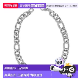 自营 Adornia 7mm Figaro Chain Bracelet silver 9