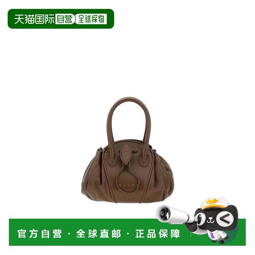 自营marniMarmot Tulipea水牛皮单肩包-棕色 美国奥莱直发斜挎包
