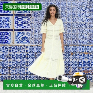 黄色 bloom夏日微风蕾丝迷笛连衣裙 美国奥莱直发 自营belle