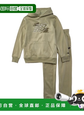 自营New Balance 2pc Fleece Hoodie & Jogger Set - green 美国