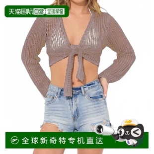 自营 可可海滩 vintage havana可可海滩Lurex&钩针系带前襟上衣