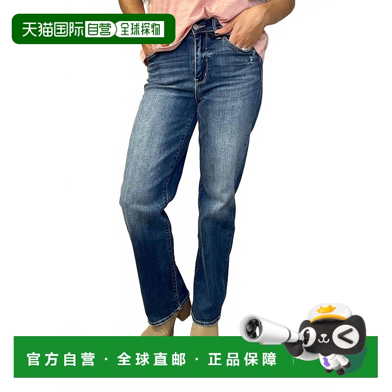 自营judy blueWomen's High Rise 90S Straight Leg Jean In Deni