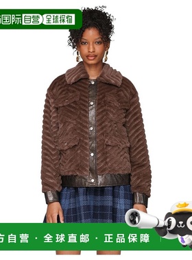 1h可退 【美国直邮】avec les filles 女士 外套皮草夹克短外套