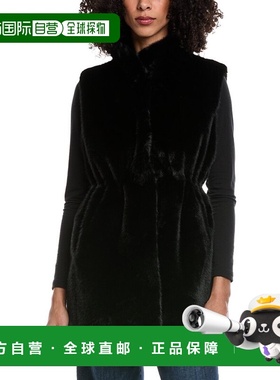 自营La Fiorentina Drawstring Cinched Vest - black 美国奥莱直