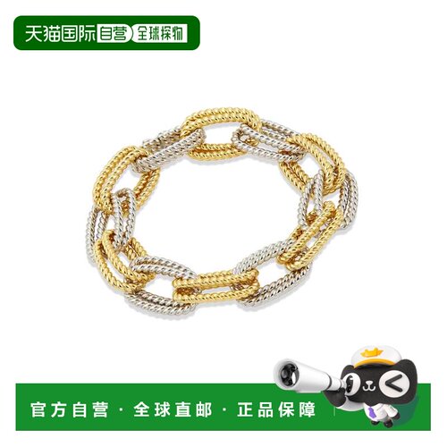 自营savvy cie jewelsTWO TONE PLATED DOUBLE LINK BRACELET - t