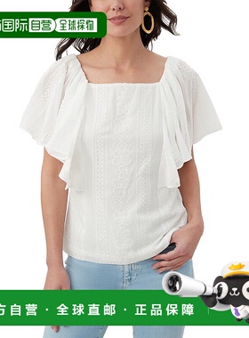 自营Trina Turk 好莱坞上衣 - 白色 短袖女装美国直发奥莱性感