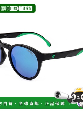 自营 Carrera男式51毫米蓝色太阳镜-黑绿色 美国奥莱直发卡雷拉