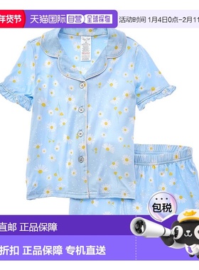 自营 Rene Rofe 2pc Happy Days褶边睡衣短款套装-粉红色 美国奥