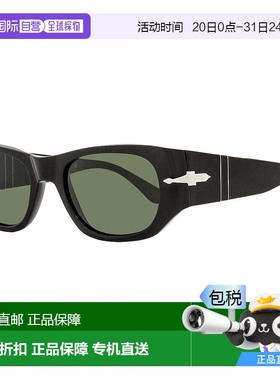 自营 Persol Unisex Rectangular Sunglasses PO3307S 95/31 Blac