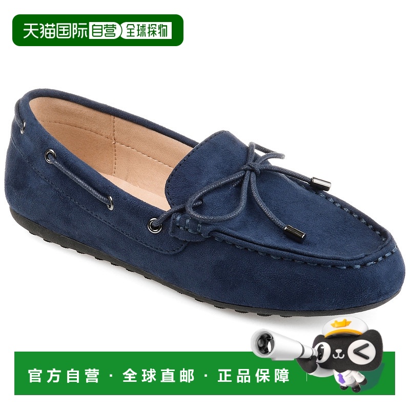 自营 Journee Collection 女式 Comfort Thatch 乐福鞋 - 海军蓝