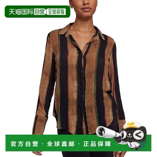 棕色 格子纽扣衬衫 美国奥莱直发 Dahl隐藏式 自营Bella