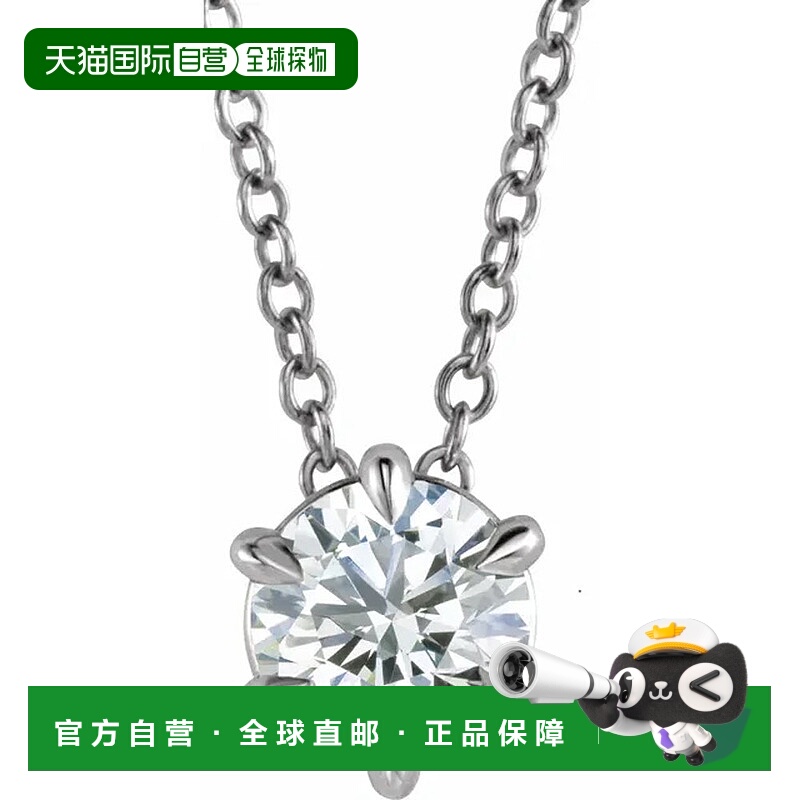 自营 pompeii314k 白金 1/2 克拉浮动单石 EX3 实验室种植钻石吊