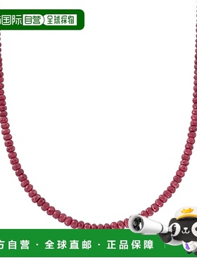 自营Ross-Simons 红宝石珠项链配 925 纯银 18英寸 美国奥莱直发