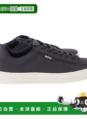 自营 Hugo Boss 男式 Rhys Cupsole 网球运动鞋，深蓝色 - 深蓝色