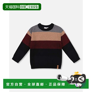 自营deux par deuxColor Block Knit Sweater Red and Black - gr