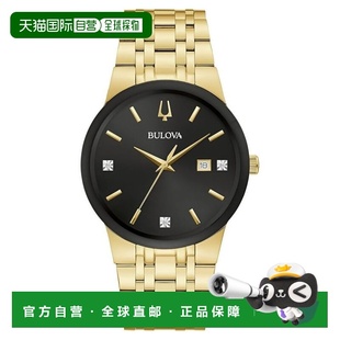 自营Bulova Men's Classic Black Dial Watch - black 美国奥莱直