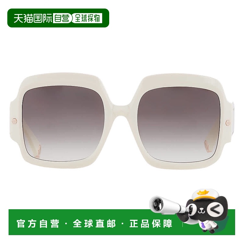 自营Philipp Plein Grey Gradient Sport Ladies Sunglasses SPP0