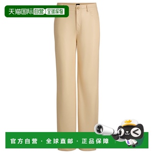 trousers faux 自营 light pocket leather beige bossFive