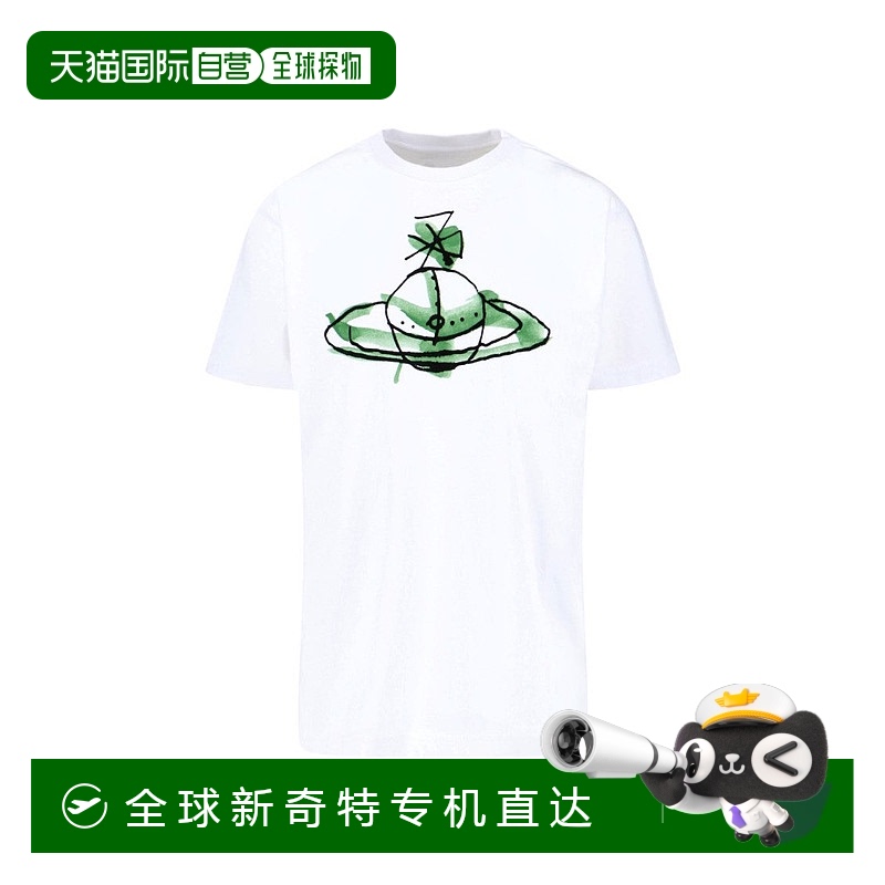 自营 vivienne westwood经典“T恤-白色-白色 【美国奥莱】直发