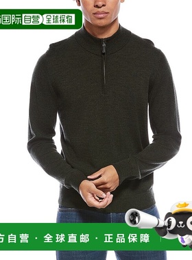 自营Mette Merino Wool 1/4-Zip Mock Neck Sweater - green 美国