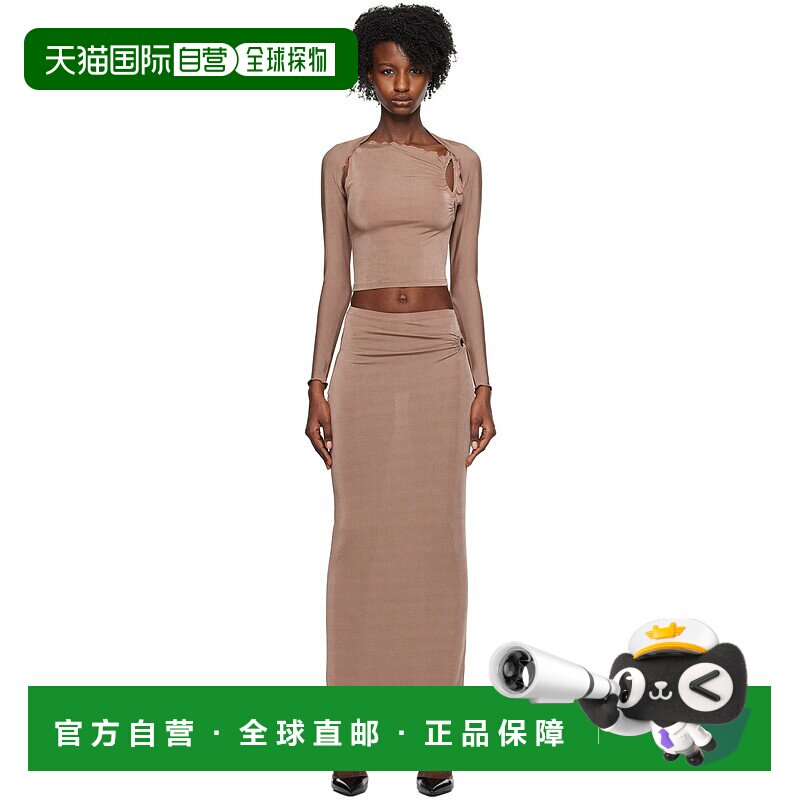 1h可退 香港直邮潮奢 TYRELL 女士 独家发售灰色上装 & 半身裙套