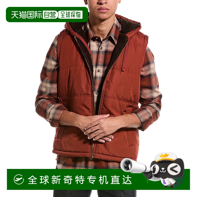 自营weatherproof vintage防风雨复古羊羔绒衬里连帽羽绒背心 -