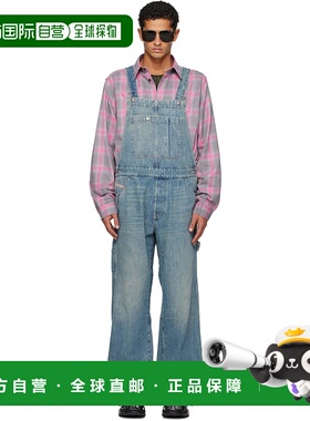 1h可退 香港直邮潮奢 Diesel 迪赛 男士 蓝色 D-Framu-U 牛仔背带