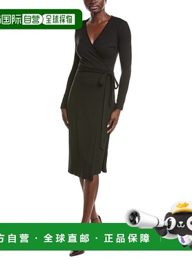 自营anna kay安娜KAY Nakam裹身裙-黑色 美国奥莱直发连衣裙
