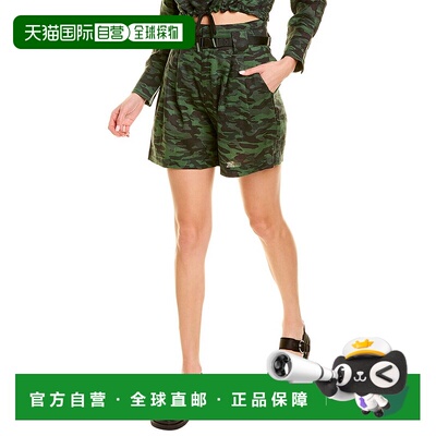 自营 solid & striped 纯色和条纹 The Talia 亚麻短裤 - 绿色 美